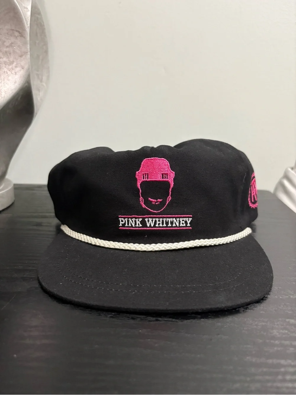 Pink Whitney Black & Pink Rope-Trim Hat